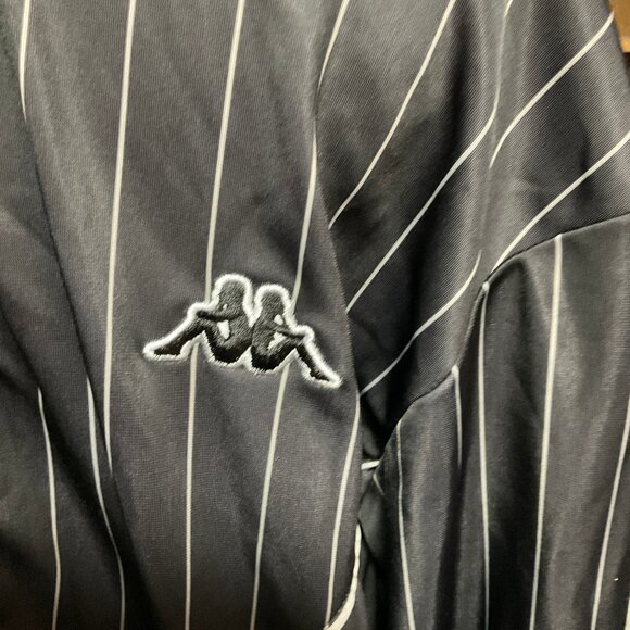 Black/White Striped Track Jacket w/ Brand Logo - Picture 3 of 3
